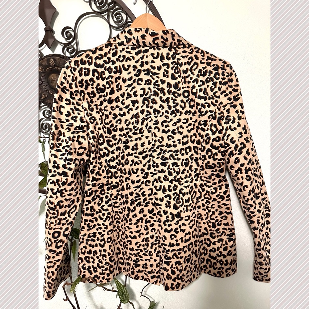 1901 Leopard Print One Button Blazer Jacket NEW - Picture 3 of 9
